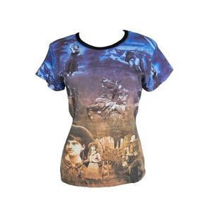 90s vintage graphic cowgirl baby tee